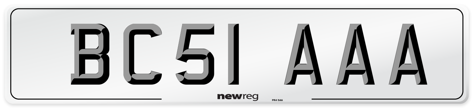BC51 AAA Number Plate from New Reg